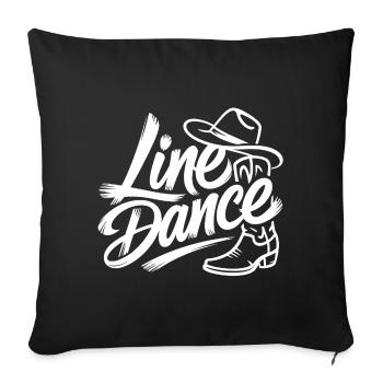 Line Dance – Country Western Tanz - Sofa pillowcase 17,3'' x 17,3'' (45 x 45 cm) - black - Front