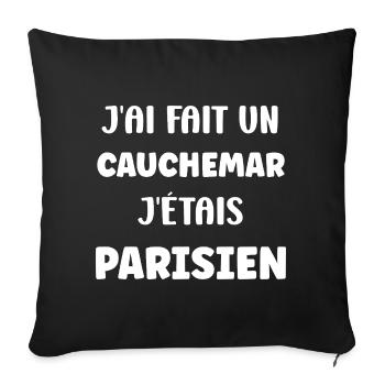 Parisian nightmare - Sofa pillowcase 17,3'' x 17,3'' (45 x 45 cm) - black - Front
