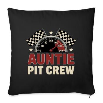Auntie Pit Crew Racing - Sofa pillowcase 17,3'' x 17,3'' (45 x 45 cm) - black - Front