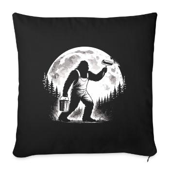 Bigfoot Painters and Varnishers - Sofa pillowcase 17,3'' x 17,3'' (45 x 45 cm) - black - Front