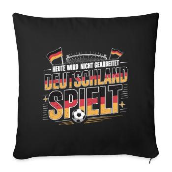 Germany Matchday Soccer Fan Soccer - Sofa pillowcase 17,3'' x 17,3'' (45 x 45 cm) - black - Front