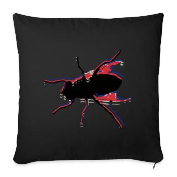 Fly Fishing No. 5 - Sofa pillowcase 17,3'' x 17,3'' (45 x 45 cm) - black - Front