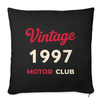 Cadeau vintage de l’année de naissance rétro du Motor Club 1997 - Housse de coussin décorative 45 x 45 cm - noir - Devant