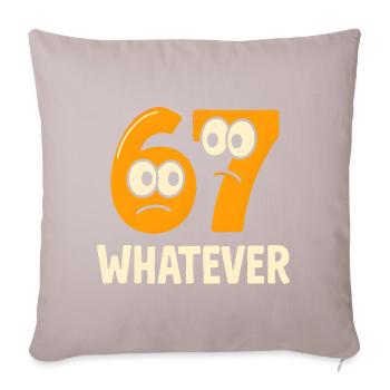 Six Seven : Whatever Italian Brainrot Humour Meme - Housse de coussin décorative 45 x 45 cm - taupe clair - Devant