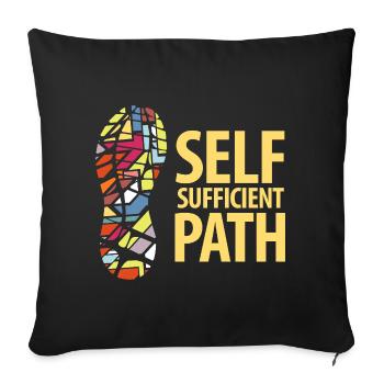Chemin autosuffisant - Housse de coussin décorative 45 x 45 cm - noir - Devant