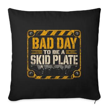 Off-Road Badge: Bad Day for the Hoof - Sofa pillowcase 17,3'' x 17,3'' (45 x 45 cm) - black - Front