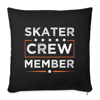 Skater Crew - Sofa pillowcase 17,3'' x 17,3'' (45 x 45 cm) - black - Front
