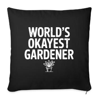 Le jardinier le plus impressionnant du monde - Housse de coussin décorative 45 x 45 cm - noir - Devant
