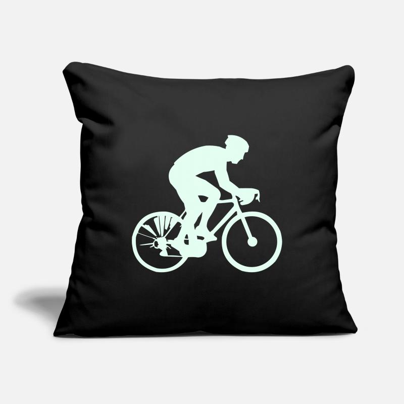 Cyclist Silhouette Mint Sofa pillowcase 17,3'' x 17,3'' (45 x 45 cm)
