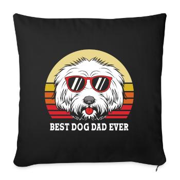 Lhasa Apso - Sofakissenbezug 45 x 45 cm - Schwarz - Vorne