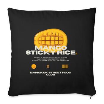 Club du Riz Collant à la Mangue Bangkok - Housse de coussin décorative 45 x 45 cm - noir - Devant