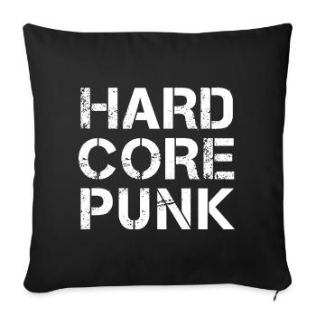 Hardcore Punk Distressed Typografie - Sofakissenbezug 45 x 45 cm - Schwarz - Vorne