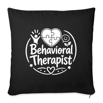 Behavioural therapist, school behaviour technician - Sofa pillowcase 17,3'' x 17,3'' (45 x 45 cm) - black - Front