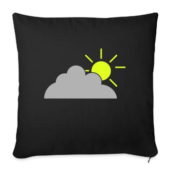 Lightly clouded - Sofa pillowcase 17,3'' x 17,3'' (45 x 45 cm) - black - Front