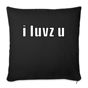 i luvz u - Housse de coussin décorative 45 x 45 cm - noir - Devant