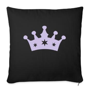 Princess Crown - Sofakissenbezug 45 x 45 cm - Schwarz - Vorne