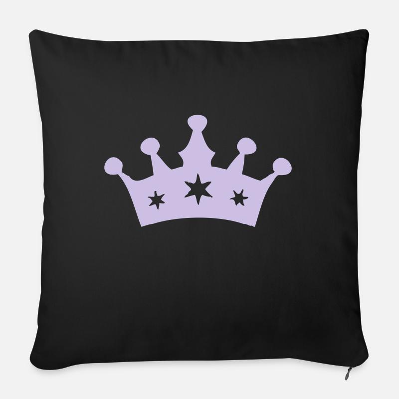 Princess Crown - Sofakissenbezug 45 x 45 cm - Schwarz