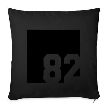 1982 - Sofa pillowcase 17,3'' x 17,3'' (45 x 45 cm) - black - Front