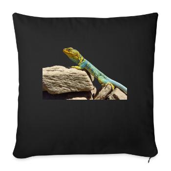 gecko lizard real lizard - Sofa pillowcase 17,3'' x 17,3'' (45 x 45 cm) - black - Front