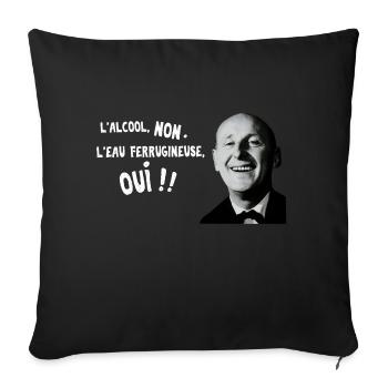L'eau ferrugineuse, oui ! - Housse de coussin décorative 45 x 45 cm - noir - Devant