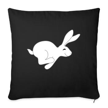 plus rapide lièvre - Housse de coussin décorative 45 x 45 cm - noir - Devant