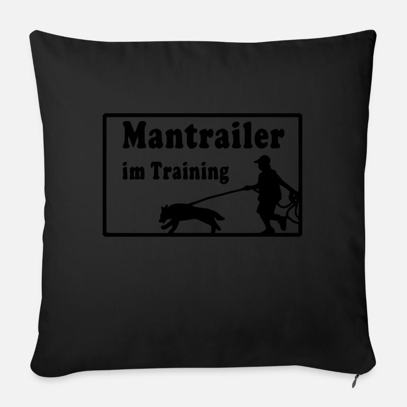 mantrailer_im_training - Sofakissenbezug 45 x 45 cm - Schwarz