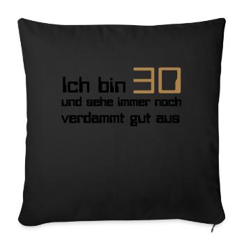 30 - Housse de coussin décorative 45 x 45 cm - noir - Devant