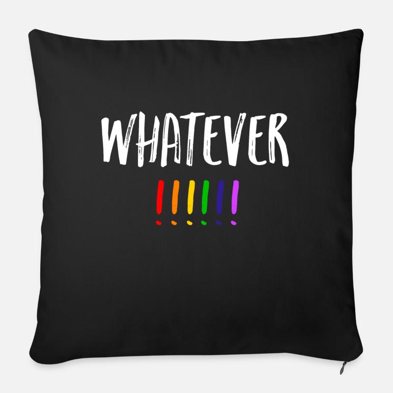Whatever LGBT Regenbogen - Sofakissenbezug 45 x 45 cm - Schwarz