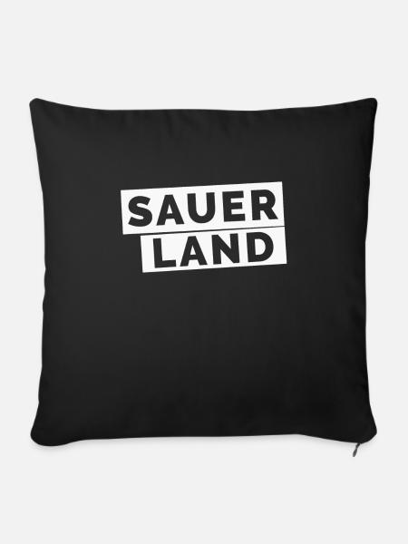 Sauerland - Sofakissenbezug 45 x 45 cm - Schwarz