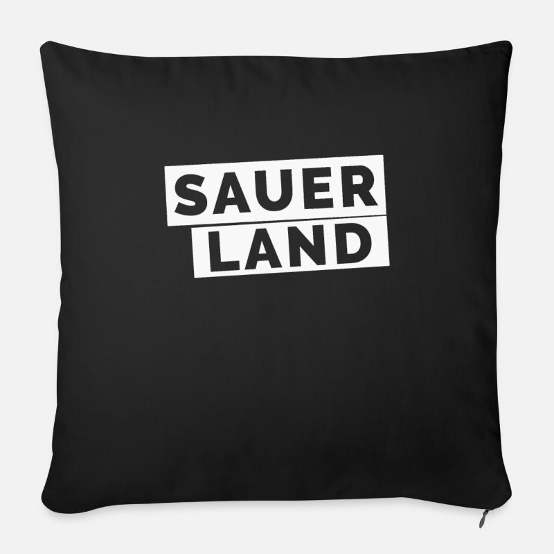 Sauerland - Sofakissenbezug 45 x 45 cm - Schwarz
