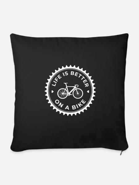 Life is better on a Bike - Sofakissenbezug 45 x 45 cm - Schwarz