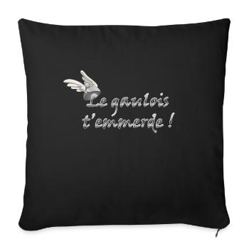 gaulois réfractaire - Housse de coussin décorative 45 x 45 cm - noir - Devant