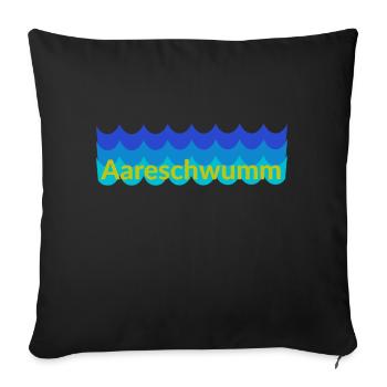 Aareschwumm - Sofakissenbezug 45 x 45 cm - Schwarz - Vorne
