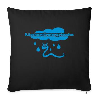 Räschnwärmorgrieschn - Sofa pillowcase 17,3'' x 17,3'' (45 x 45 cm) - black - Front