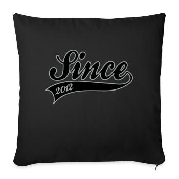Birth - Since 2012 - Sofa pillowcase 17,3'' x 17,3'' (45 x 45 cm) - black - Front