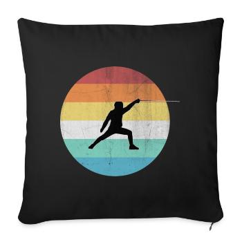 fencing - Sofa pillowcase 17,3'' x 17,3'' (45 x 45 cm) - black - Front