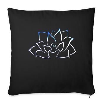 lotus - Housse de coussin décorative 45 x 45 cm - noir - Devant