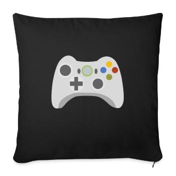Random 002 controller - Sofa pillowcase 17,3'' x 17,3'' (45 x 45 cm) - black - Front