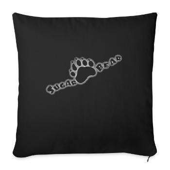 Zuckerbear Sugar bear Paw Paw imprint in sugar - Sofa pillowcase 17,3'' x 17,3'' (45 x 45 cm) - black - Front