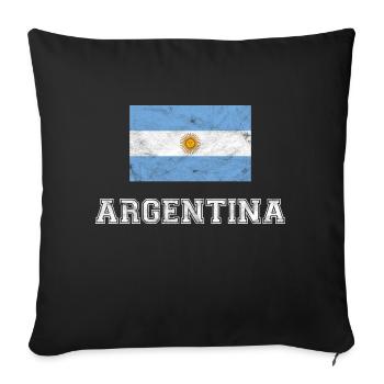 Argentinien Flagge Buenos Aires Geschenk - Sofakissenbezug 45 x 45 cm - Schwarz - Vorne