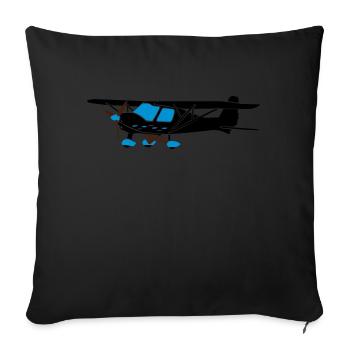 C42 - Housse de coussin décorative 45 x 45 cm - noir - Devant