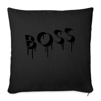 Boss Graffiti - Housse de coussin décorative 45 x 45 cm - noir - Devant