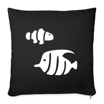 Clown fish - Sofa pillowcase 17,3'' x 17,3'' (45 x 45 cm) - black - Front