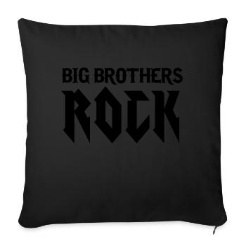 Big Brothers Rock - Housse de coussin décorative 45 x 45 cm - noir - Devant