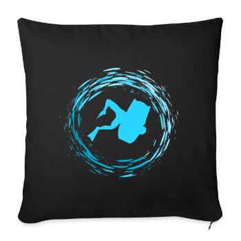 bodyboard - Sofa pillowcase 17,3'' x 17,3'' (45 x 45 cm) - black - Front