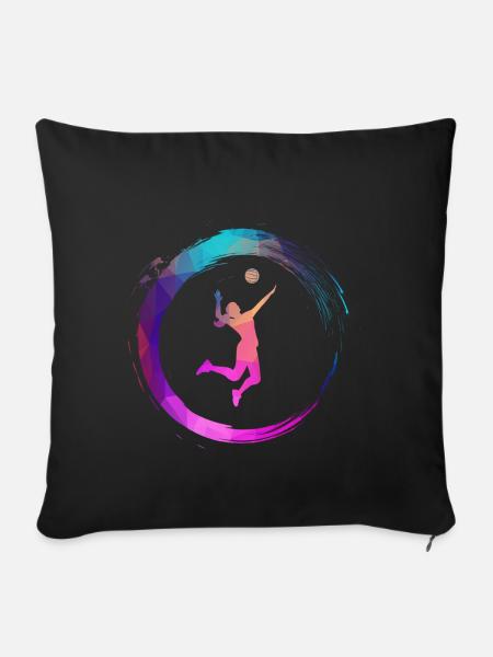 Volleyball - Sofakissenbezug 45 x 45 cm - Schwarz