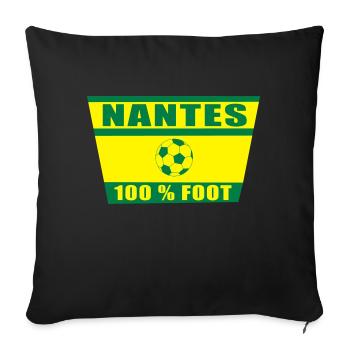 Nantes football - Housse de coussin décorative 45 x 45 cm - noir - Devant
