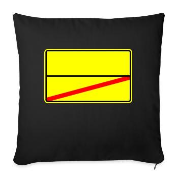 Place Sign Template Icon - Sofa pillowcase 17,3'' x 17,3'' (45 x 45 cm) - black - Front