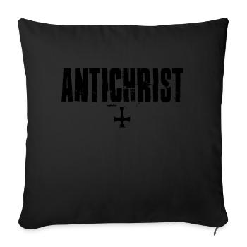 Antichrist Lucifer 666 - Sofa pillowcase 17,3'' x 17,3'' (45 x 45 cm) - black - Front