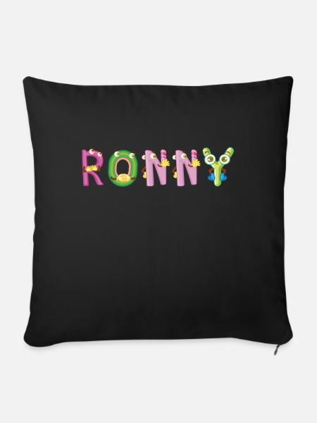 Ronny - Sofakissenbezug 45 x 45 cm - Schwarz